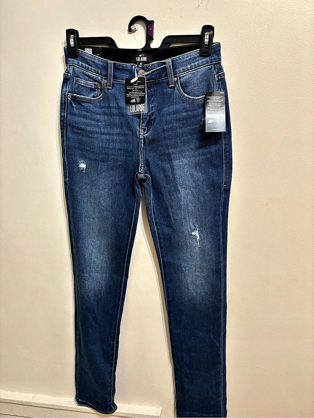 Lularoe The Boyfriend Jeans Blue Waist 26 NWT